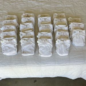 10 BumGenius Fitted Bamboo Cloth Diapers, Medium Size